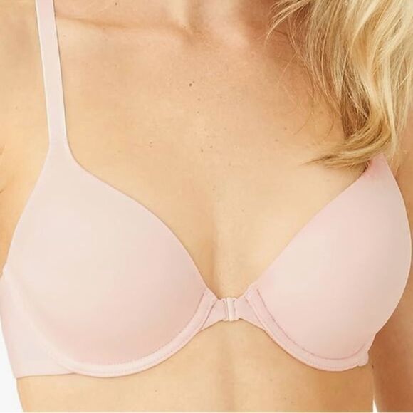 b.tempt'd by Wacoal Inspired Eyelet Front Close Racerback T-Shirt Bra PINK - Picture 1 of 3